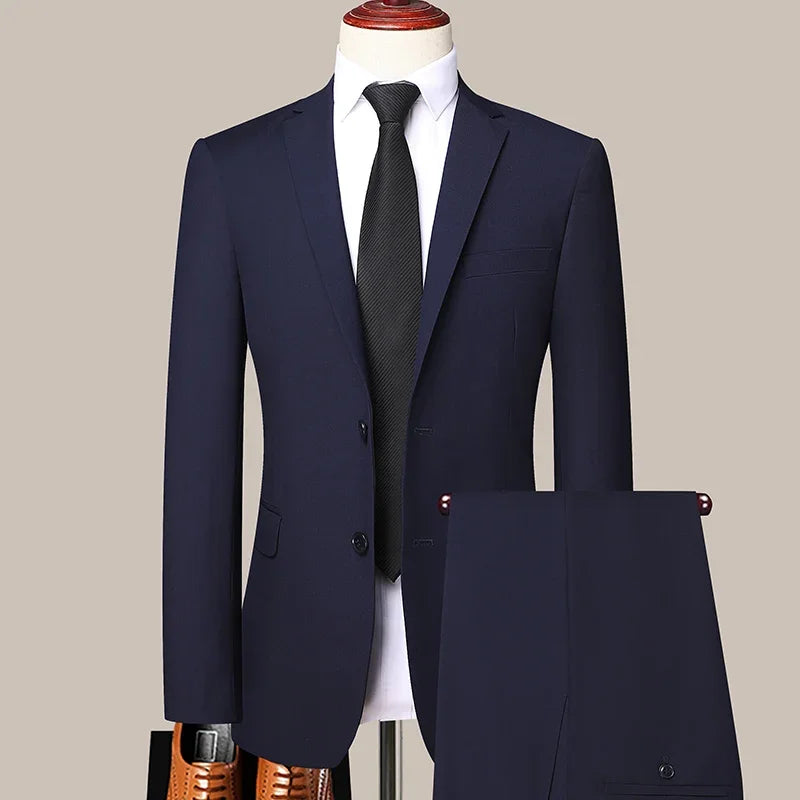 Terno ao ar livre (blazer + calças) moda masculina negócios cavalheiro terno de negócios fino decoração ao ar livre corpo casamento terno casual