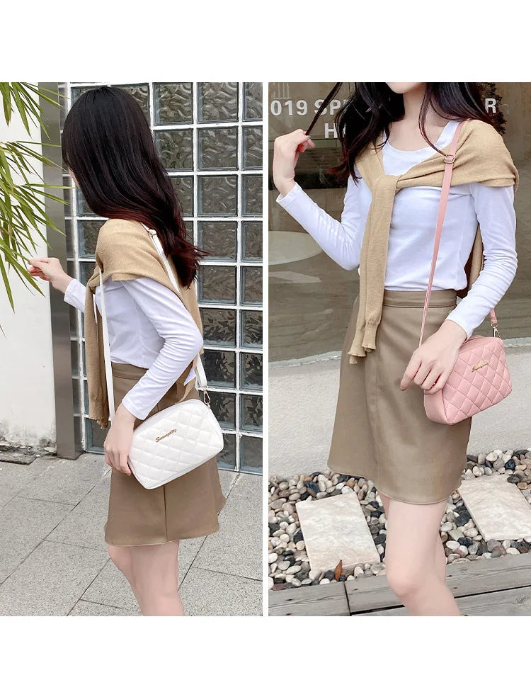 2023 borla pequena bolsa mensageiro para mulheres tendência lingge bordado câmera feminina bolsa de ombro moda corrente senhoras crossbody sacos
