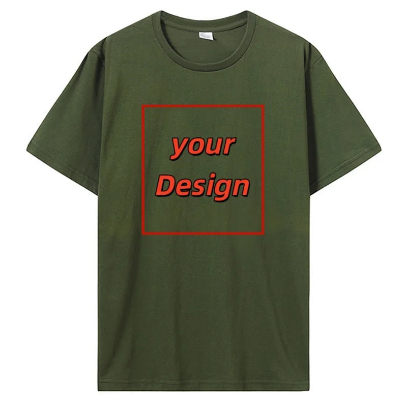 Camiseta personalizada com estampa personalizada, camiseta masculina e feminina personalizada, faça você mesmo, como foto ou logotipo, camiseta de algodão, roupas masculinas