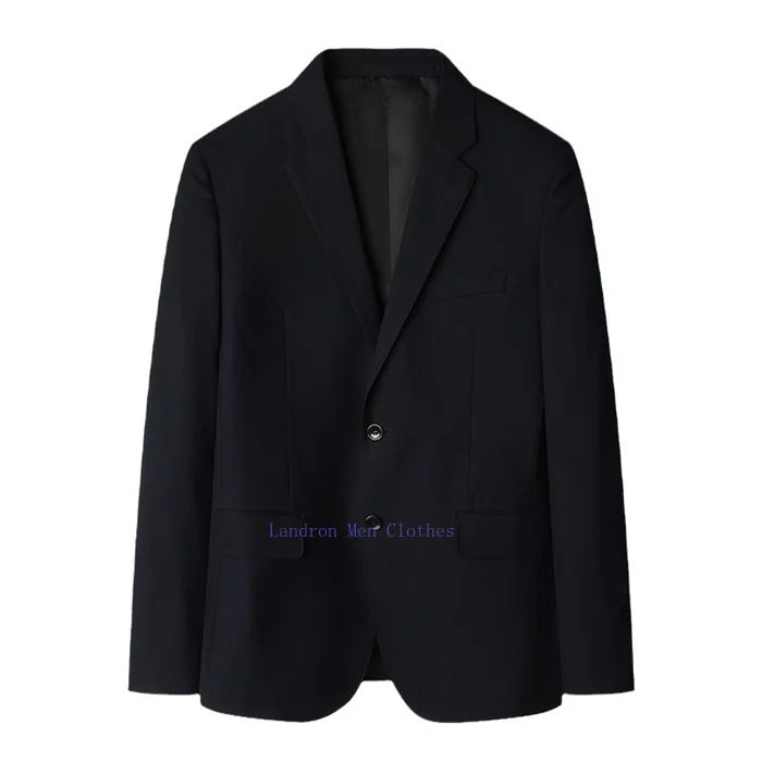 Terno de escritório masculino, casaco formal, calças plus size 6xl 7xl, blazer, trabalho de negócios, 2 peças, conjunto de padrinhos masculinos, roupas pretas, cinza e azuis