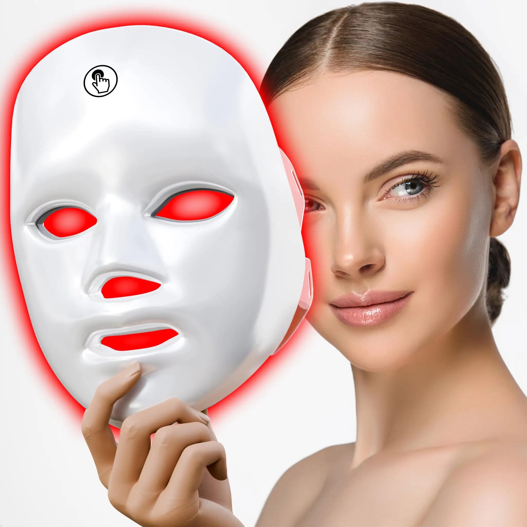 7-1 cores led máscara de cuidados com a pele facial, máscara de luz vermelha para rosto, rejuvenescimento casa face lifting clareamento dispositivo de beleza