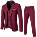 Terno masculino (blazer + colete + calças) moda negócios cor sólida casamento estilo britânico workwear, terno de desempenho casual