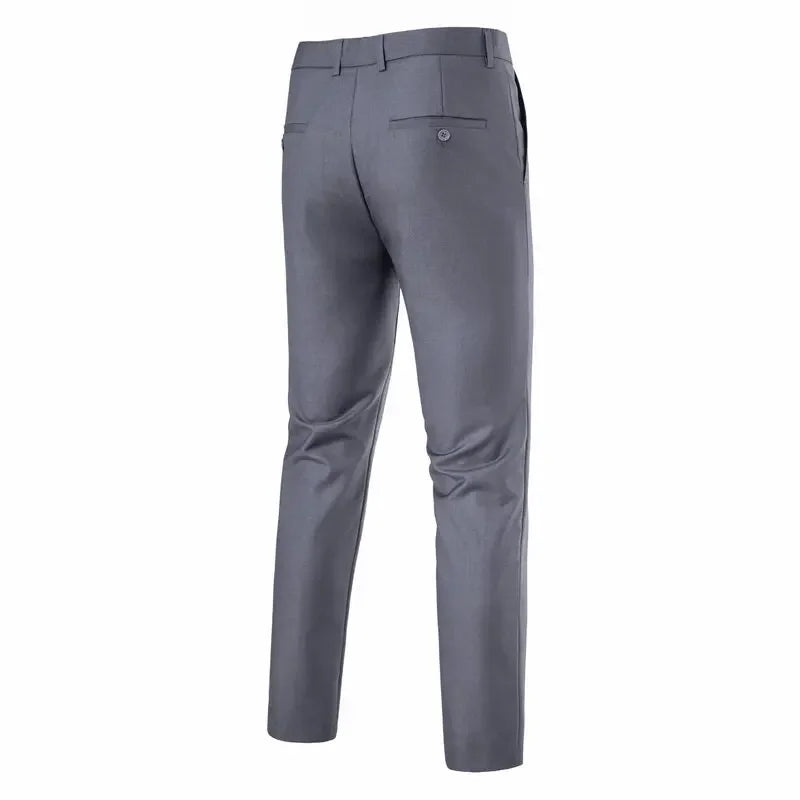 Terno masculino (blazer + colete + calças) moda negócios cor sólida casamento estilo britânico workwear, terno de desempenho casual