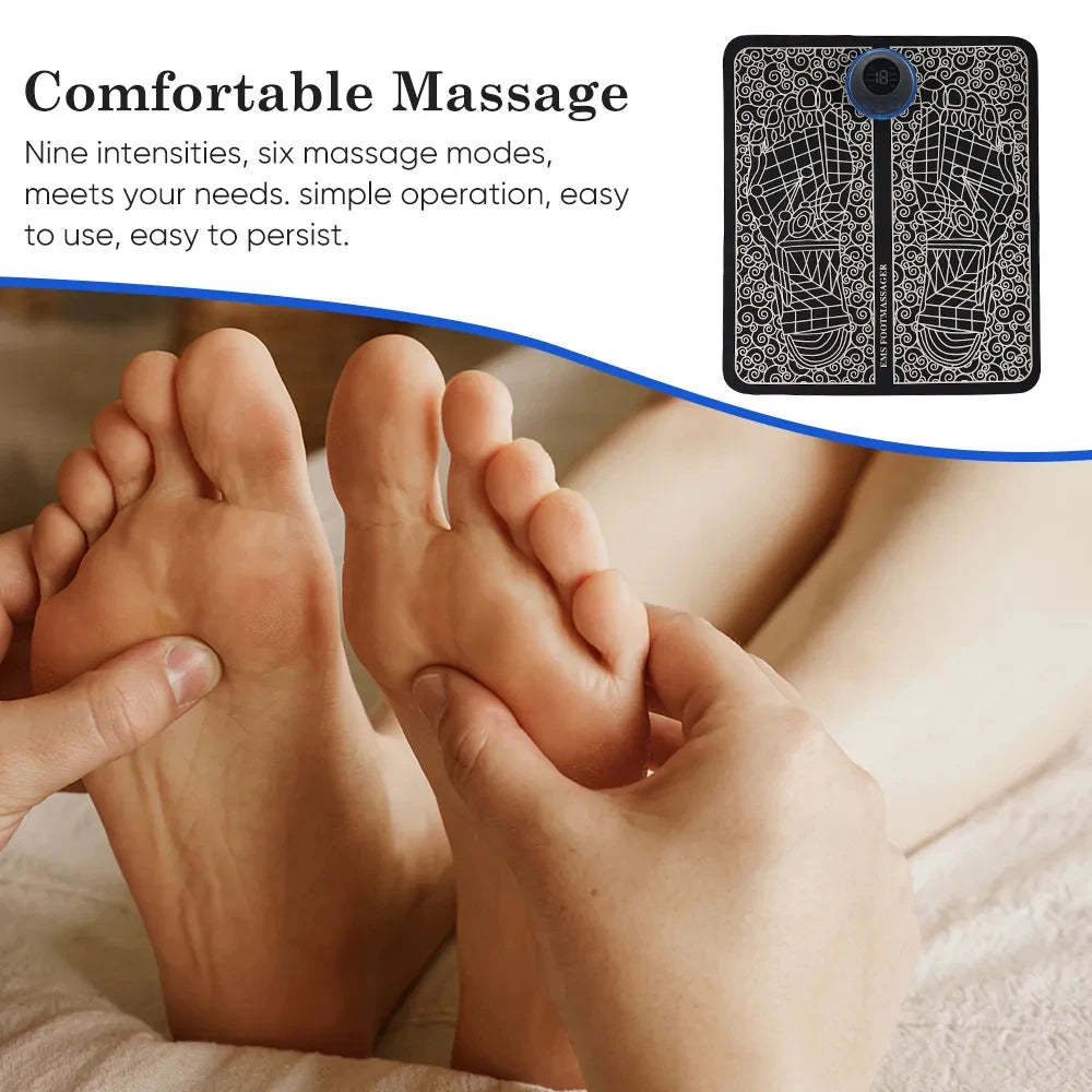 Almofada massageadora elétrica para pés, massagem muscular, treinador de relaxamento para massagem, fitness, esporte ao ar livre, casa, família, relaxamento