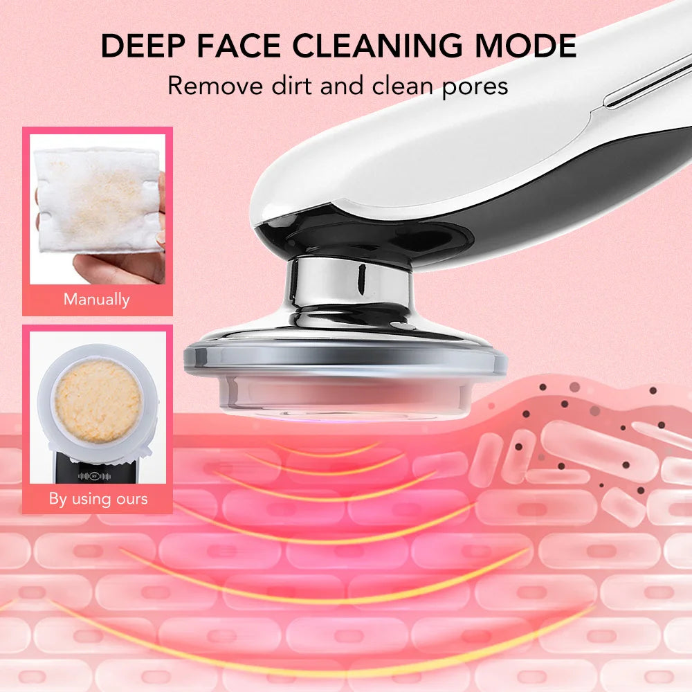 7 em 1 dispositivo de levantamento facial ems microcorrente rejuvenescimento da pele led facial pescoço endurecimento massageador rosto aparelho de cuidados de beleza