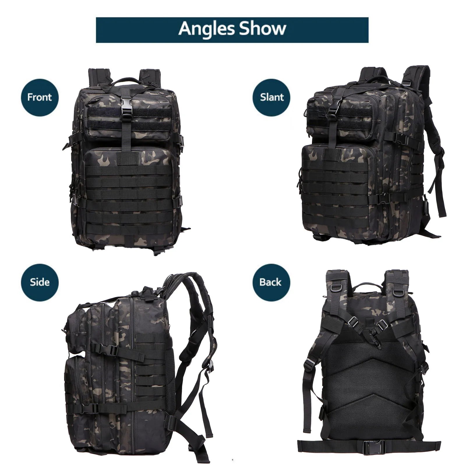 25l/50l resistente náilon impermeável tático esportes trekking pesca caça acampamento caminhadas saco mochila ao ar livre