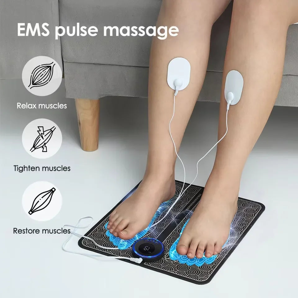 Almofada massageadora elétrica para pés, massagem muscular, treinador de relaxamento para massagem, fitness, esporte ao ar livre, casa, família, relaxamento
