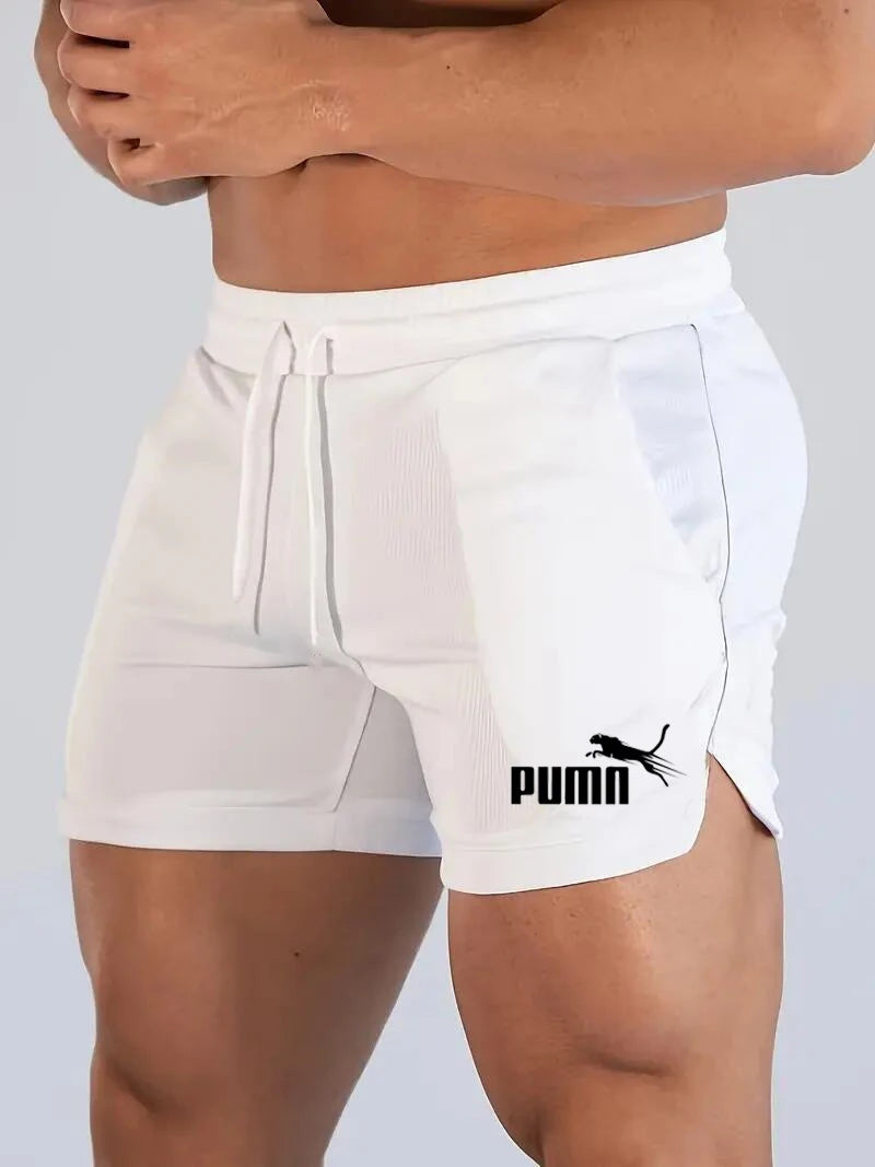 Calções de malha de verão de secagem rápida esportes masculinos shorts casuais calças de praia respiráveis adequadas para fitness ao ar livre correndo
