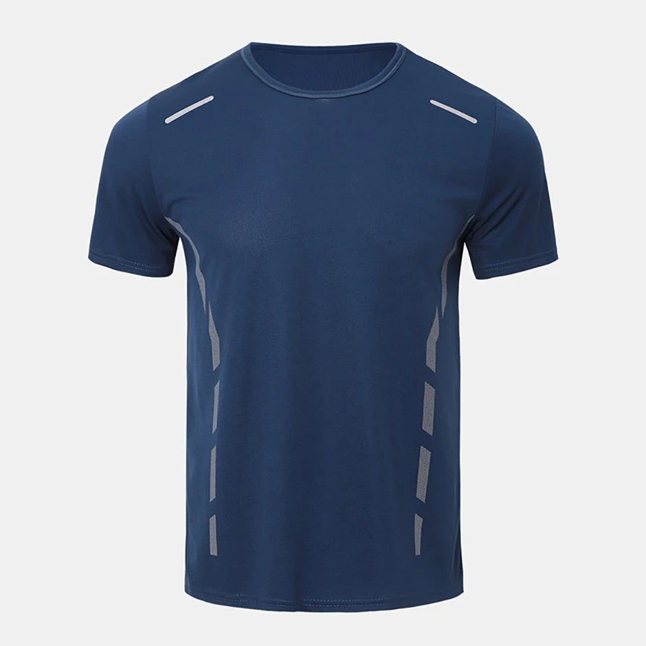 1/4 pçs masculino verão moda impressão de secagem rápida de manga curta juventude lazer esportes fitness respirável topo de meia-idade solto t