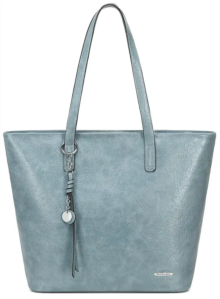 Bolsa feminina senhoras shopper grande sacola de couro do plutônio bolsa de ombro com compartimento grande para escritório escola compras