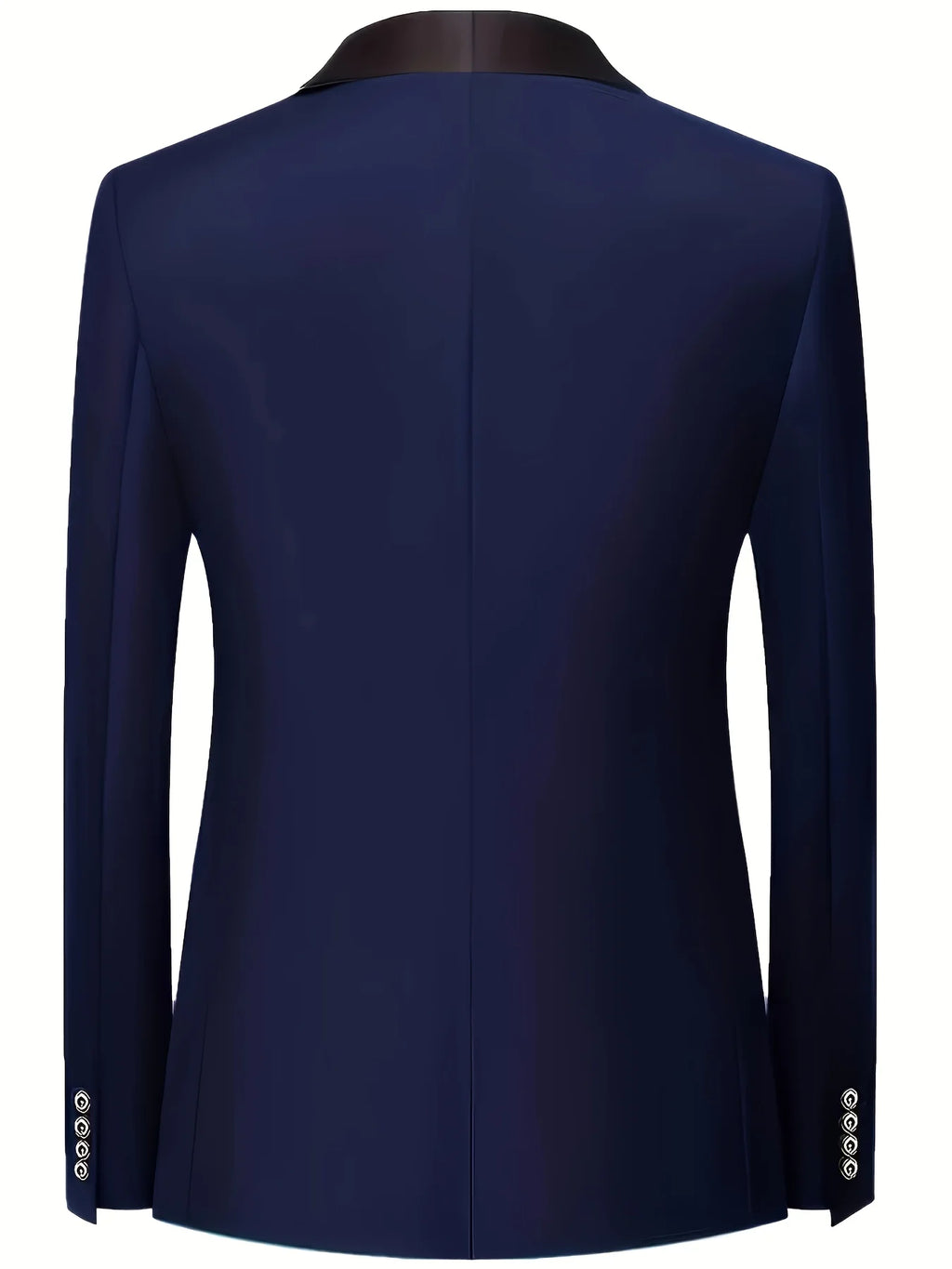 Conjunto de terno formal masculino negócios casual fino ajuste smoking para casamento, lapela de entalhe de manga longa, noivo