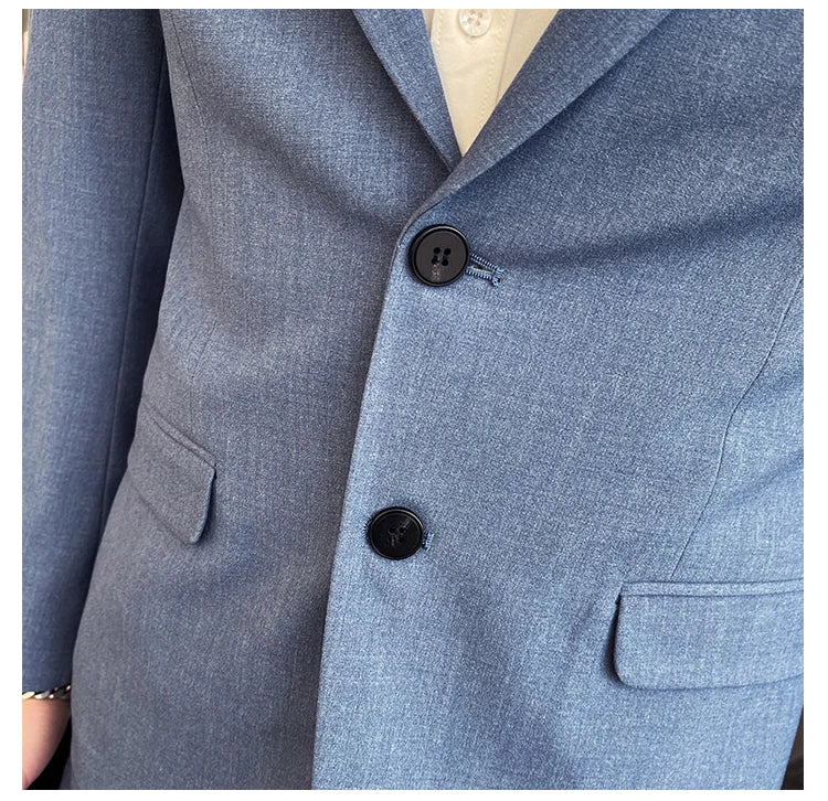 2025 terno de negócios masculino fino vestido de casamento conjunto de duas peças M-4XL elegante bonito tudo-em-um calças de banquete