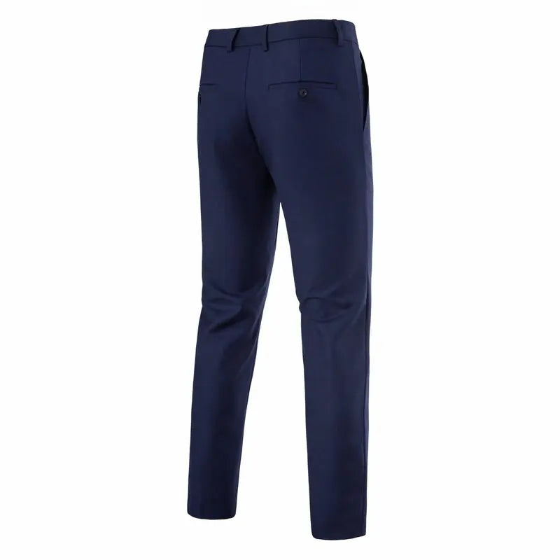 Terno masculino (blazer + colete + calças) moda negócios cor sólida casamento estilo britânico workwear, terno de desempenho casual