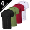 1/4 pçs masculino verão moda impressão de secagem rápida de manga curta juventude lazer esportes fitness respirável topo de meia-idade solto t
