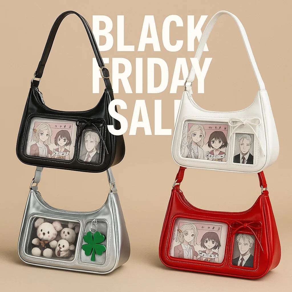 Y2k harajuku bolsa de ombro feminina coreano transparente ita saco escola crossbody saco feminino designer japonês bolsa preppy