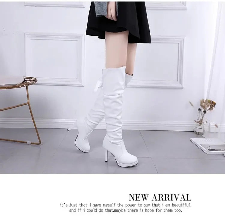 Botas femininas de luxo cavaleiro comprimento bota moda sexy sapatos de couro macio couro elegante confortável joelho botas altas