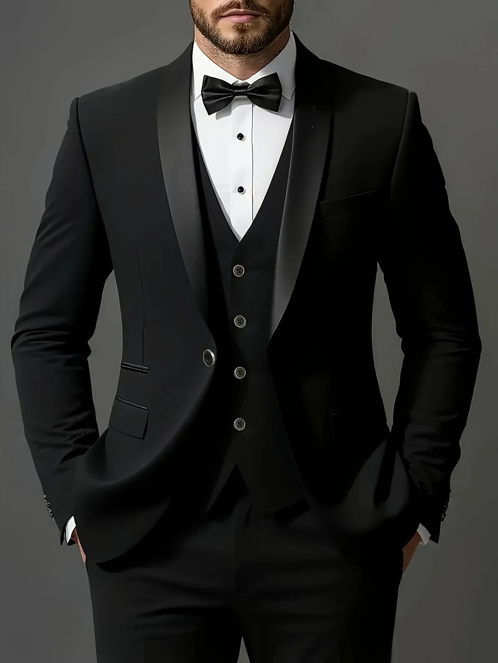 Conjunto de terno formal masculino negócios casual fino ajuste smoking para casamento, lapela de entalhe de manga longa, noivo