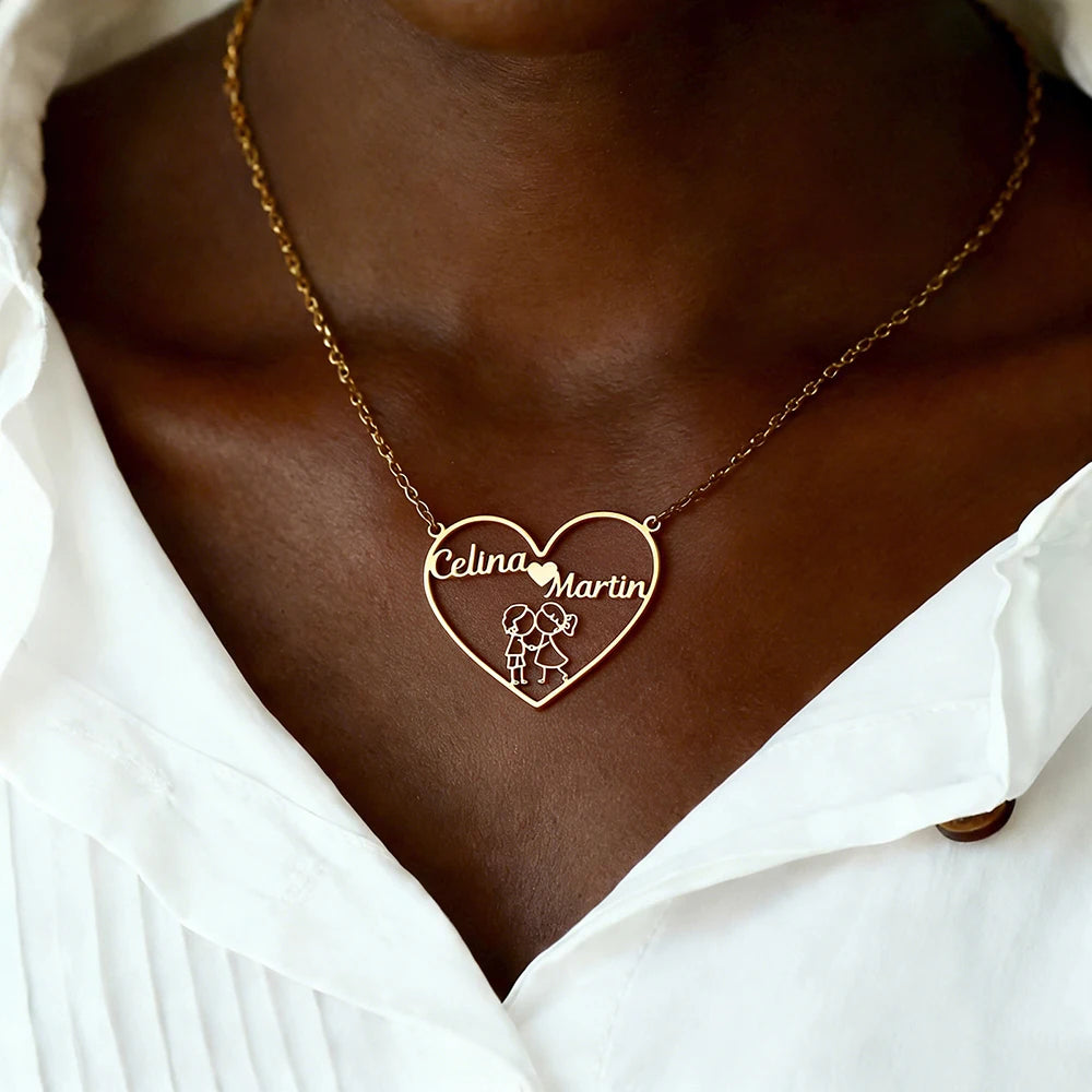 Colares com nome personalizado para mulheres, colar com pingente personalizado em aço inoxidável, joias personalizadas para o pescoço, presente de aniversário para namorada