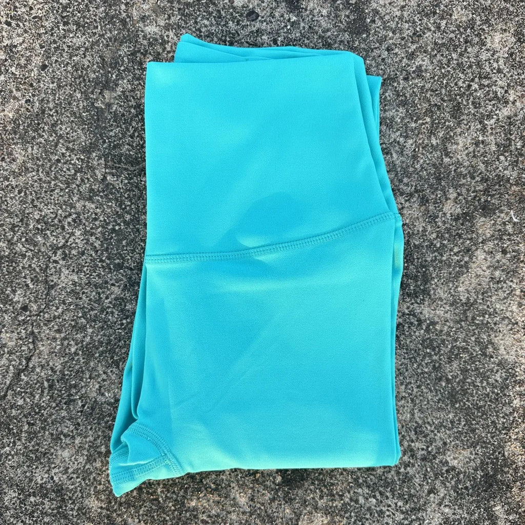 Cor sólida cintura alta yoga legging macio feminino esporte calça apertado manteiga atlético ginásio treinamento abrangente jog volta cintura bolso