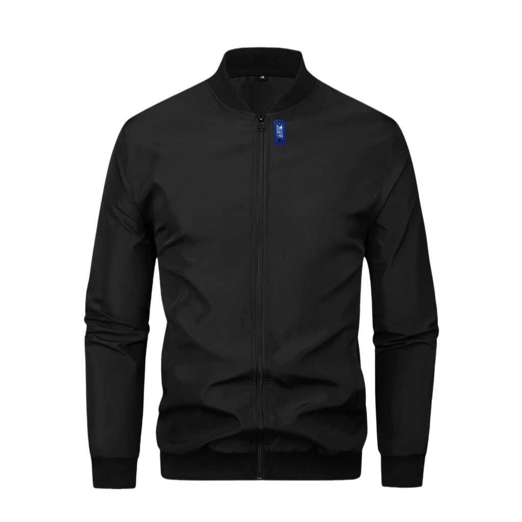 2024 primavera e outono nova gola de beisebol curto solto cor sólida jaqueta masculina negócios casual casaco fino tendência