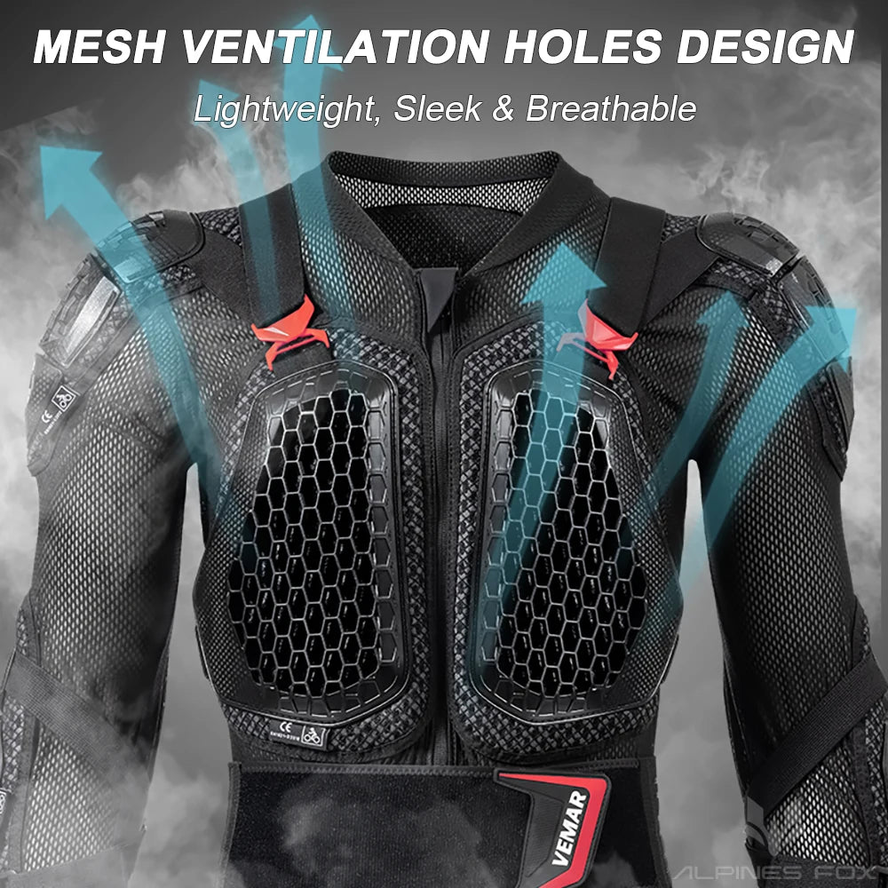 VEMAR 2025 Homens Nova Jaqueta de Motocicleta Moto Armadura MX Armadura Jaqueta de Corrida de Motocross Aprovação CE Moto Moto Equipamento de Proteção