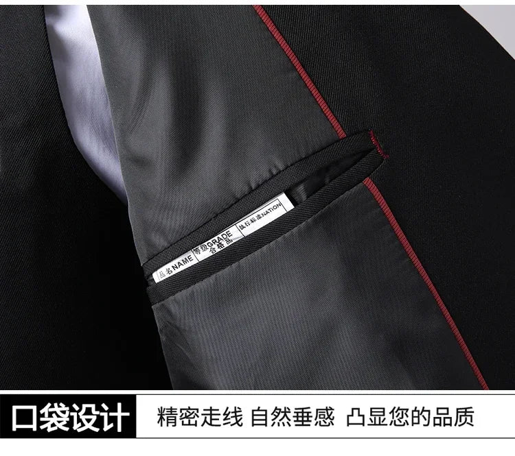 A nova loja oferece preços com desconto casual formal negócios masculino moda cavalheiro cor sólida terno cabido para todas as estações