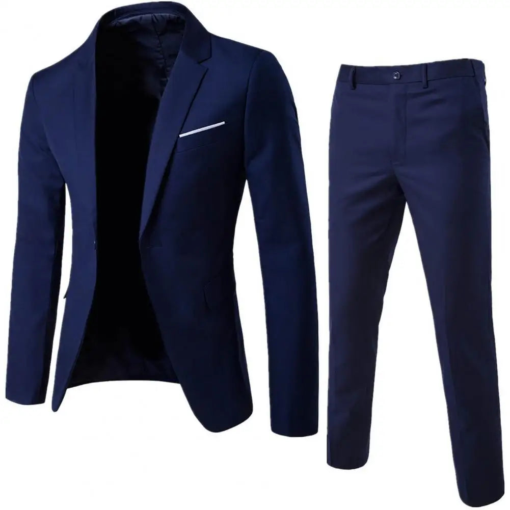 Calças masculinas formais 2 peças ternos masculinos terno de baile de casamento fino ajuste negócios trabalho wear ternos jaqueta do noivo masculino terno formal calças