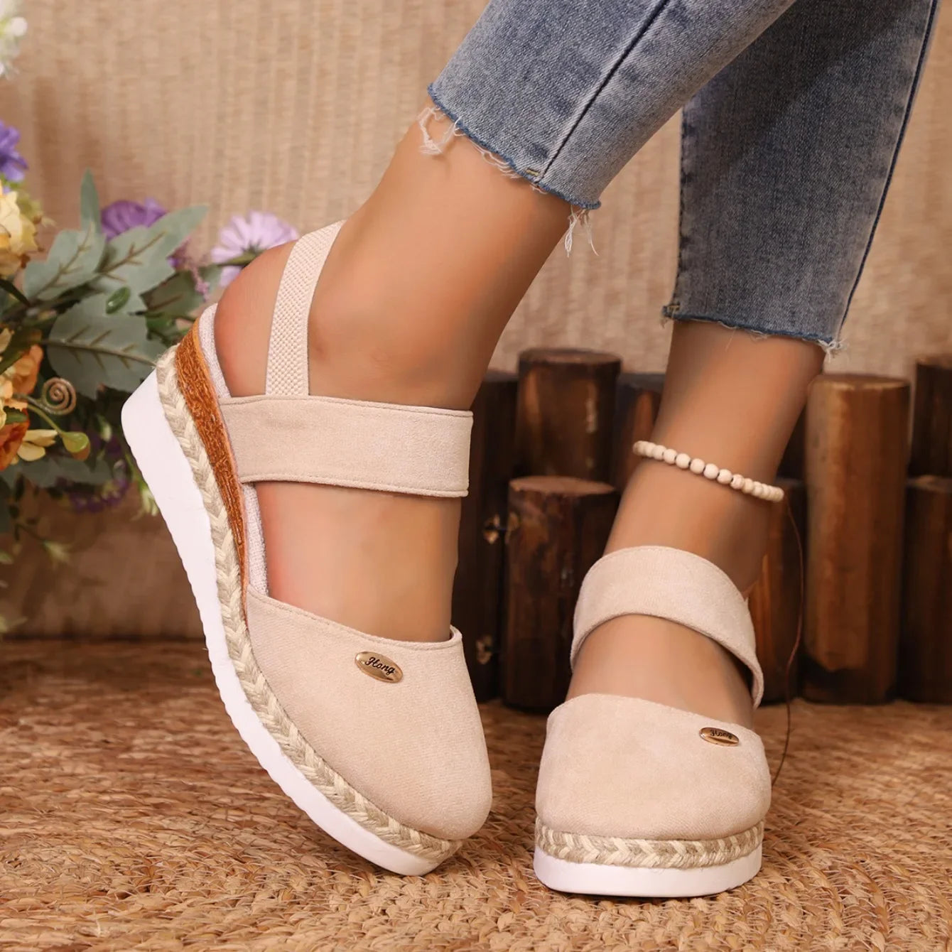 2025 novas mulheres dedo do pé fechado sandálias de cunha moda alpercatas sandálias plataforma fivela cinta sapatos gladiador mulher zapatos de mujer