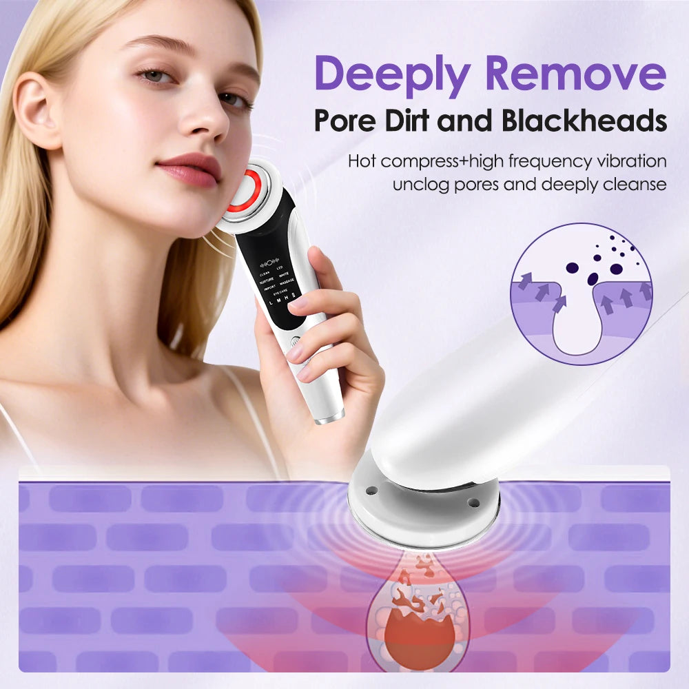 7 em 1 dispositivo de levantamento facial ems microcorrente rejuvenescimento da pele led facial pescoço endurecimento massageador rosto aparelho de cuidados de beleza