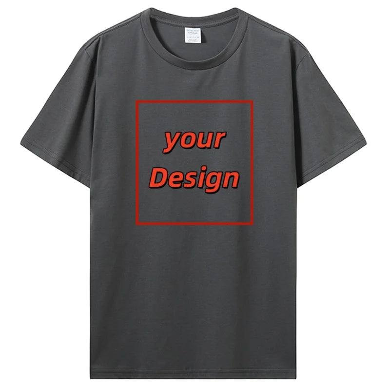 Camiseta personalizada com estampa personalizada, camiseta masculina e feminina personalizada, faça você mesmo, como foto ou logotipo, camiseta de algodão, roupas masculinas