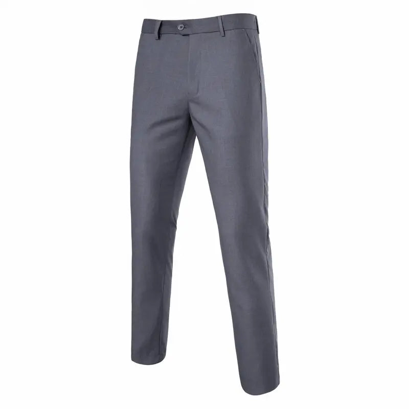 Terno masculino (blazer + colete + calças) moda negócios cor sólida casamento estilo britânico workwear, terno de desempenho casual