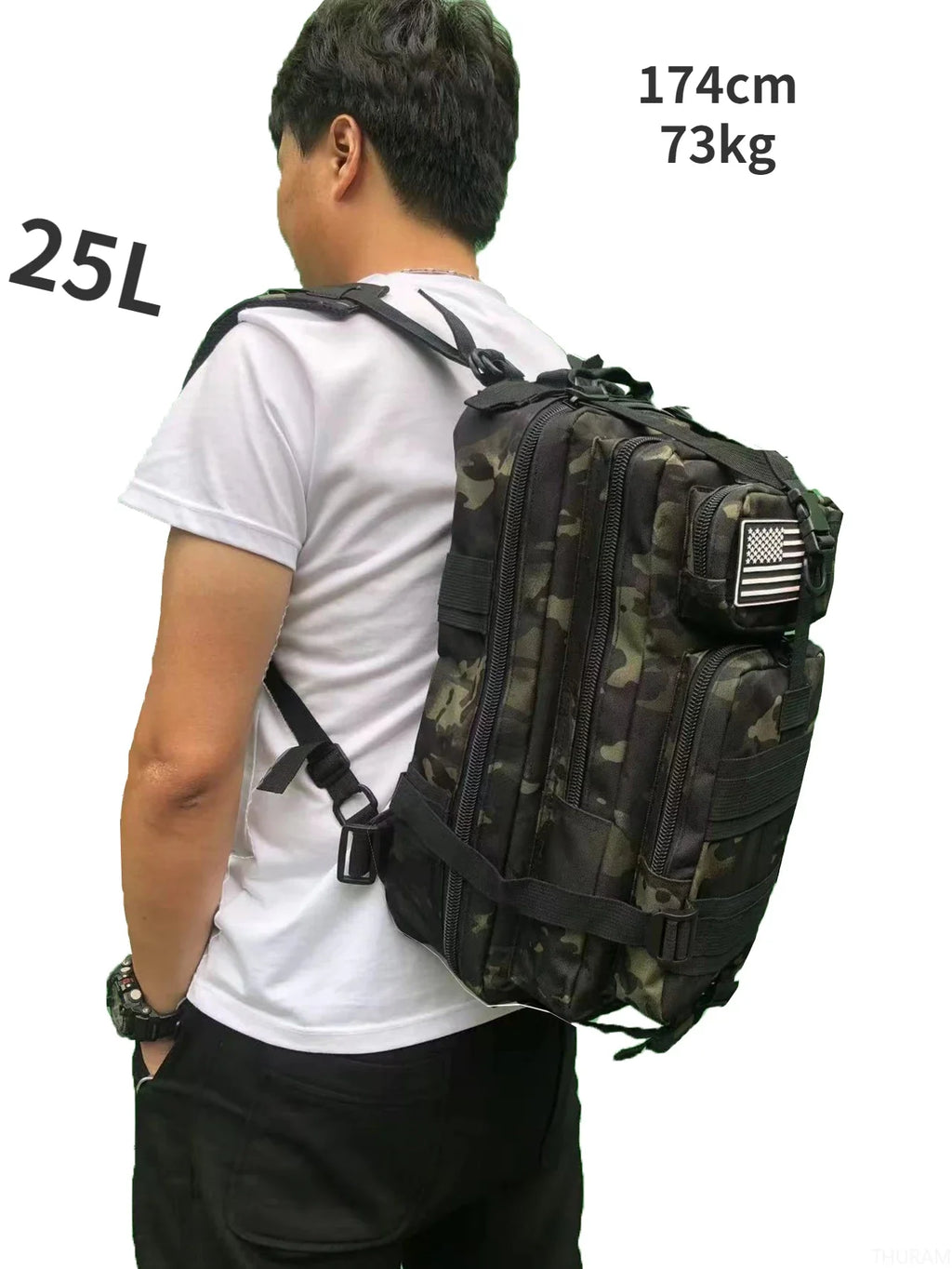 25l/50l resistente náilon impermeável tático esportes trekking pesca caça acampamento caminhadas saco mochila ao ar livre