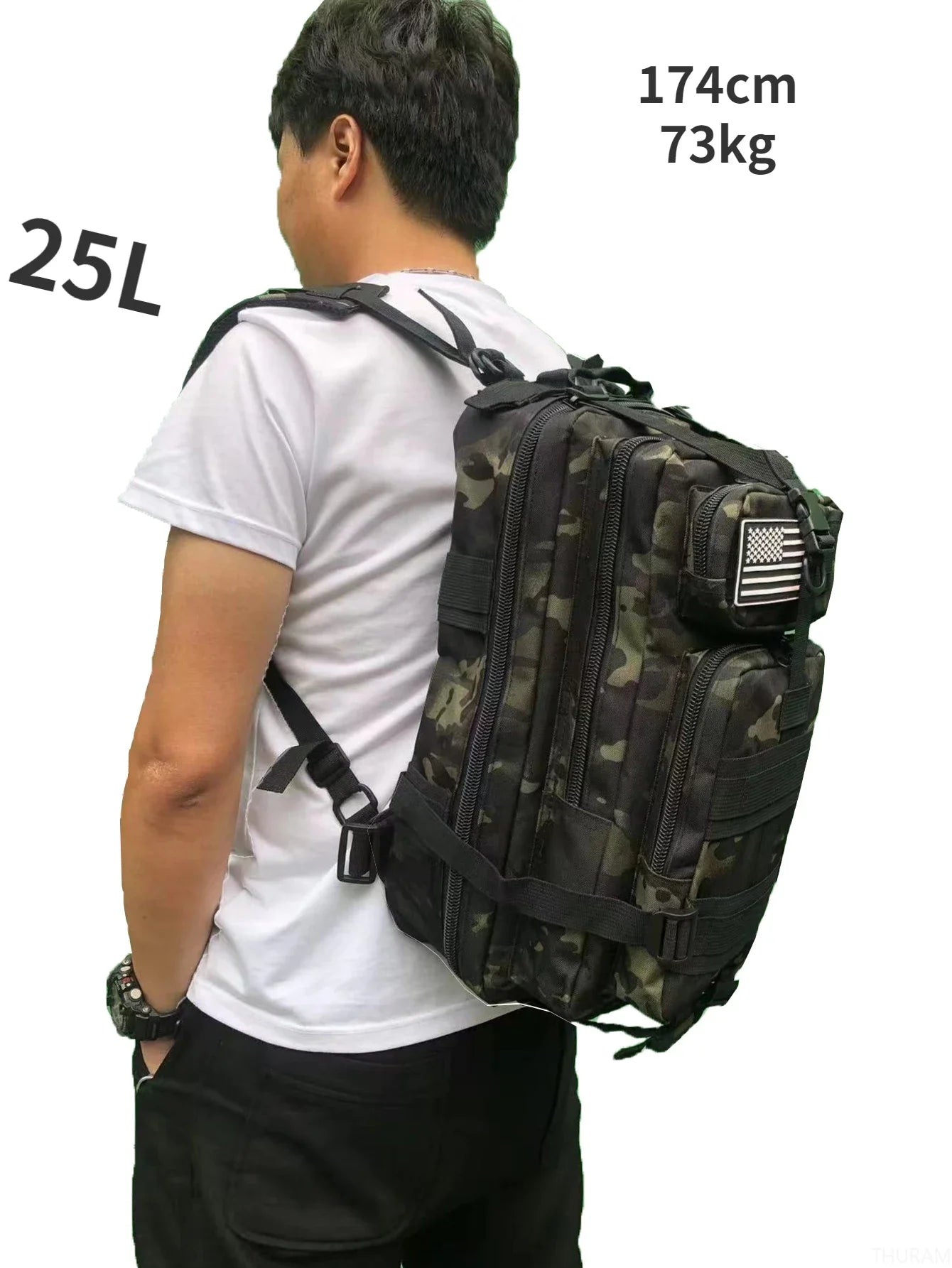 25l/50l resistente náilon impermeável tático esportes trekking pesca caça acampamento caminhadas saco mochila ao ar livre