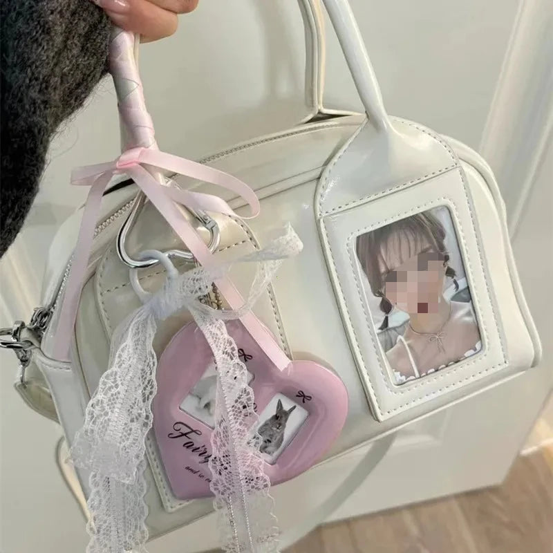 2026 novo y2k harajuku bolsa de ombro feminina coreano transparente ita saco crossbody feminino designer japonês tendência bolsa
