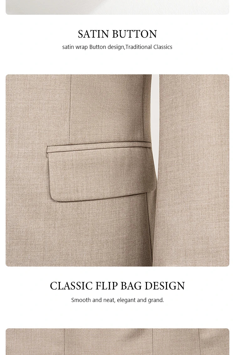 Terno masculino elegante ST Cassy para casamento, cinza, slim fit, trespassado, com vários botões, casual, para negócios, conjunto de 2 peças para festa.