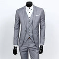 Conjunto de terno masculino de um botão fino ajuste casual tecido de mistura de algodão para trabalho versátil estilo clássico terno de três peças negócios casual