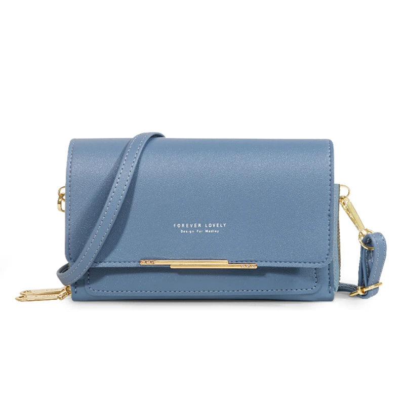 Carteira multi-cartão coreana para mulheres, grande capacidade, bolsa de ombro casual para celular, moda, novo estilo