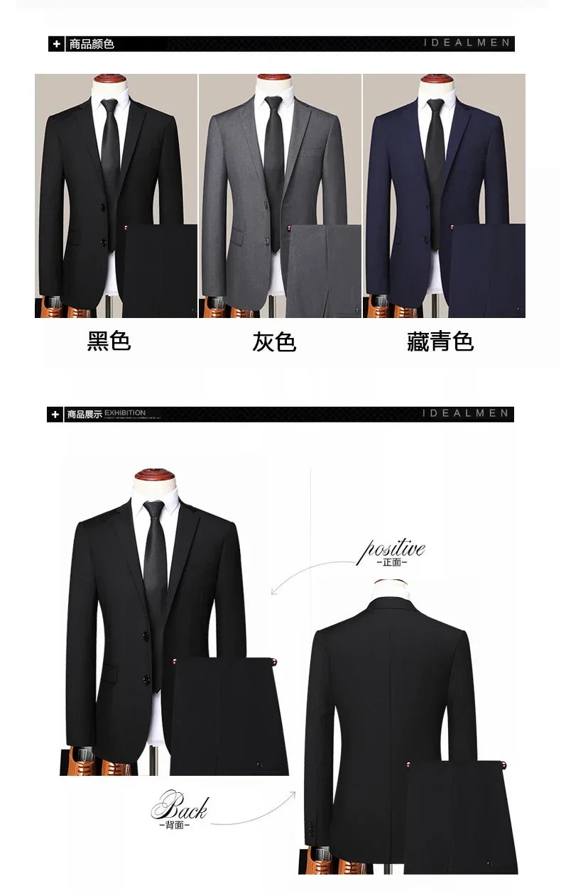 Terno ao ar livre (blazer + calças) moda masculina negócios cavalheiro terno de negócios fino decoração ao ar livre corpo casamento terno casual