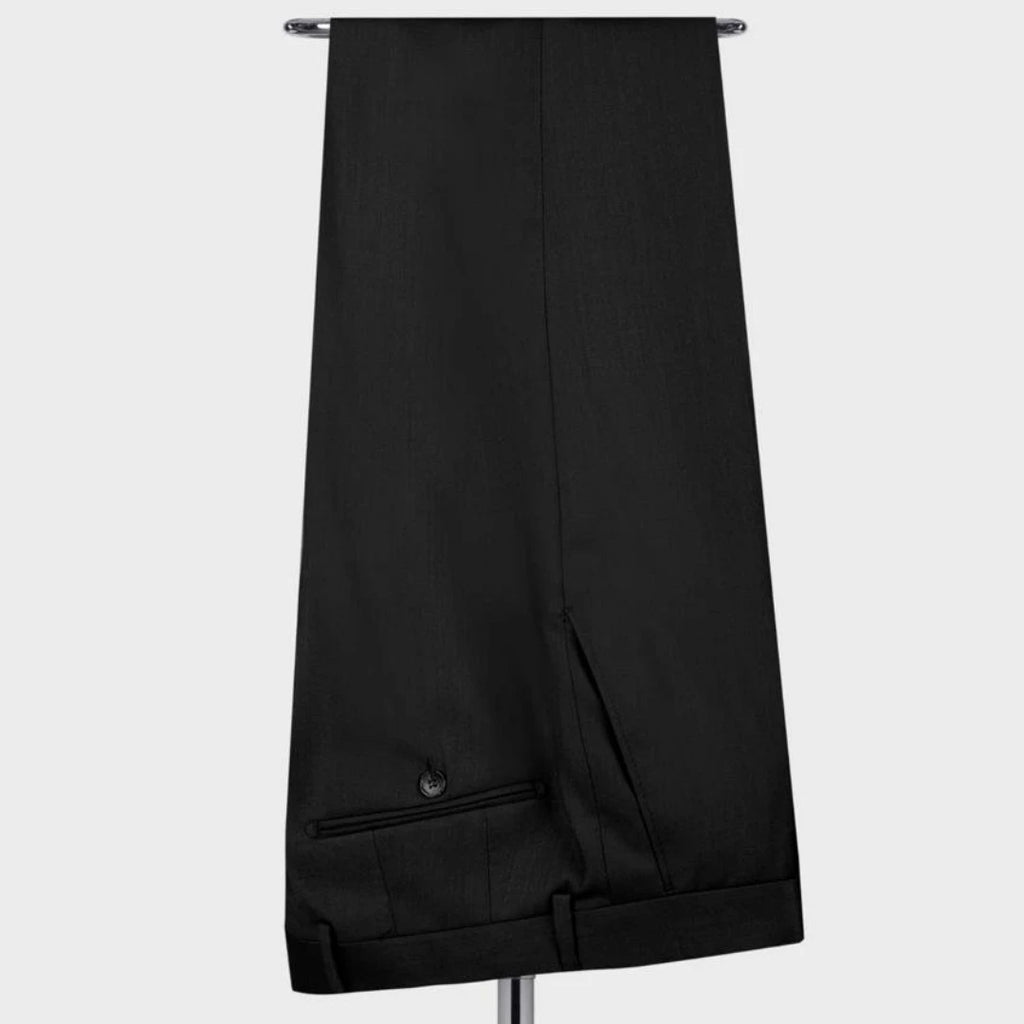 Terno masculino 2 peças preto com lapela brilhante botão duplo para casamento banquete trabalho escritório negócios jaqueta casual com calças