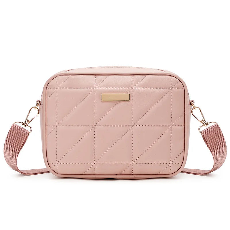 Bolsa feminina bordada na moda Bolsa para câmera moderna Bolsa quadrada pequena Bolsa crossbody de ombro único Estilo minimalista urbano P...
