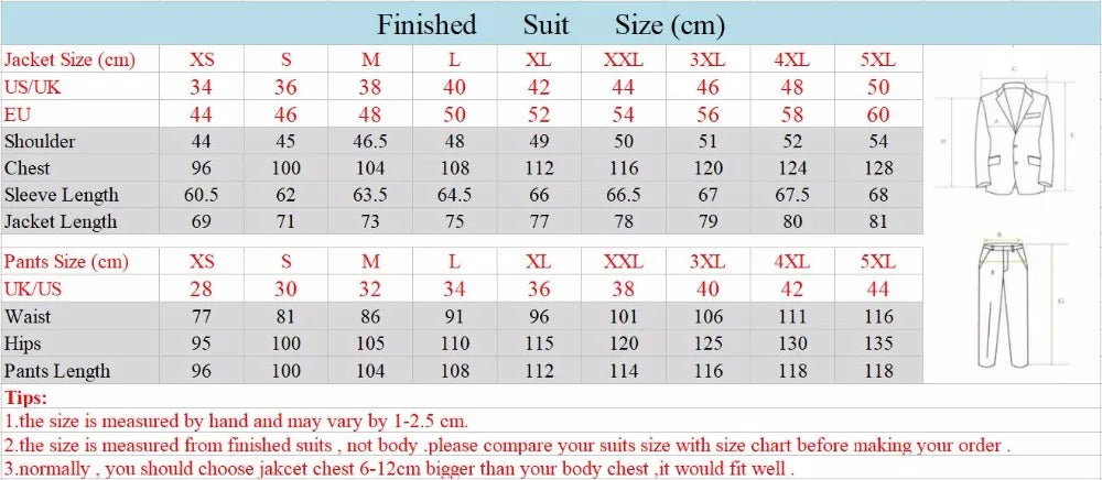 Terno masculino 2 peças terno jaqueta calças formal casamento smoking noivo roupas cor personalizada blazer XS-5XL