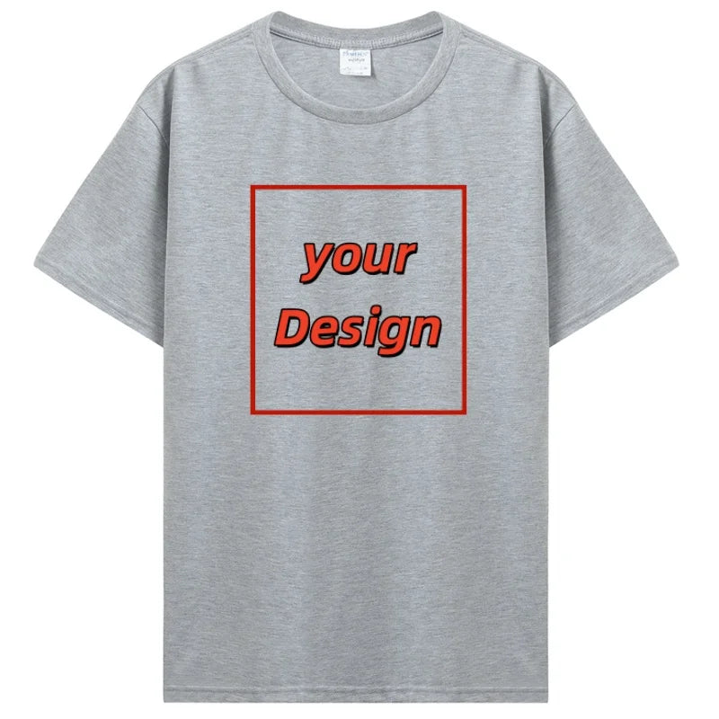Camiseta personalizada com estampa personalizada, camiseta masculina e feminina personalizada, faça você mesmo, como foto ou logotipo, camiseta de algodão, roupas masculinas