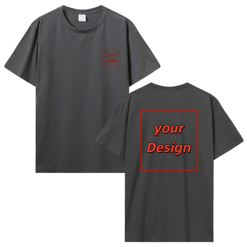 Camiseta personalizada com estampa personalizada, camiseta masculina e feminina personalizada, faça você mesmo, como foto ou logotipo, camiseta de algodão, roupas masculinas