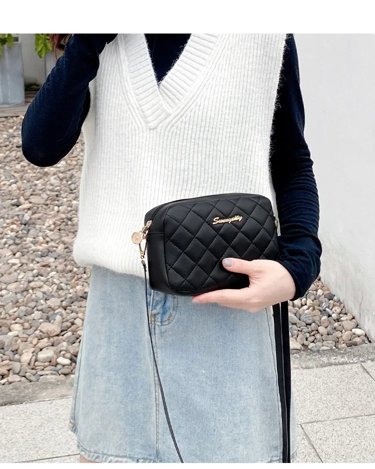 2023 borla pequena bolsa mensageiro para mulheres tendência lingge bordado câmera feminina bolsa de ombro moda corrente senhoras crossbody sacos