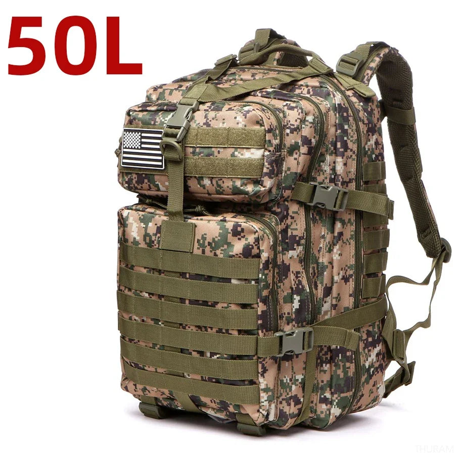 25l/50l resistente náilon impermeável tático esportes trekking pesca caça acampamento caminhadas saco mochila ao ar livre
