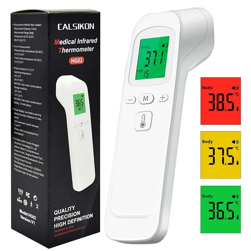 Termômetro infravermelho digital médico, sem contato, portátil, medição rápida de temperatura, corpo, testa