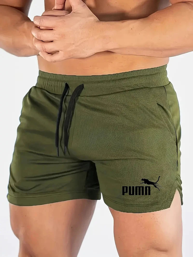 Calções de malha de verão de secagem rápida esportes masculinos shorts casuais calças de praia respiráveis adequadas para fitness ao ar livre correndo