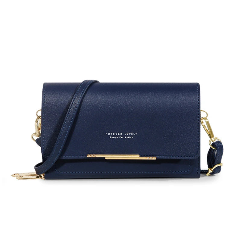 Carteira multi-cartão coreana para mulheres, grande capacidade, bolsa de ombro casual para celular, moda, novo estilo