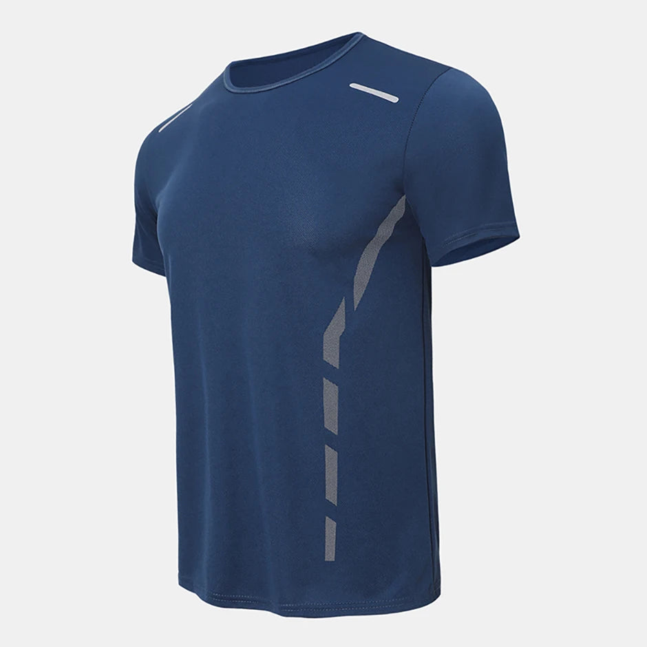 1/4 pçs masculino verão moda impressão de secagem rápida de manga curta juventude lazer esportes fitness respirável topo de meia-idade solto t
