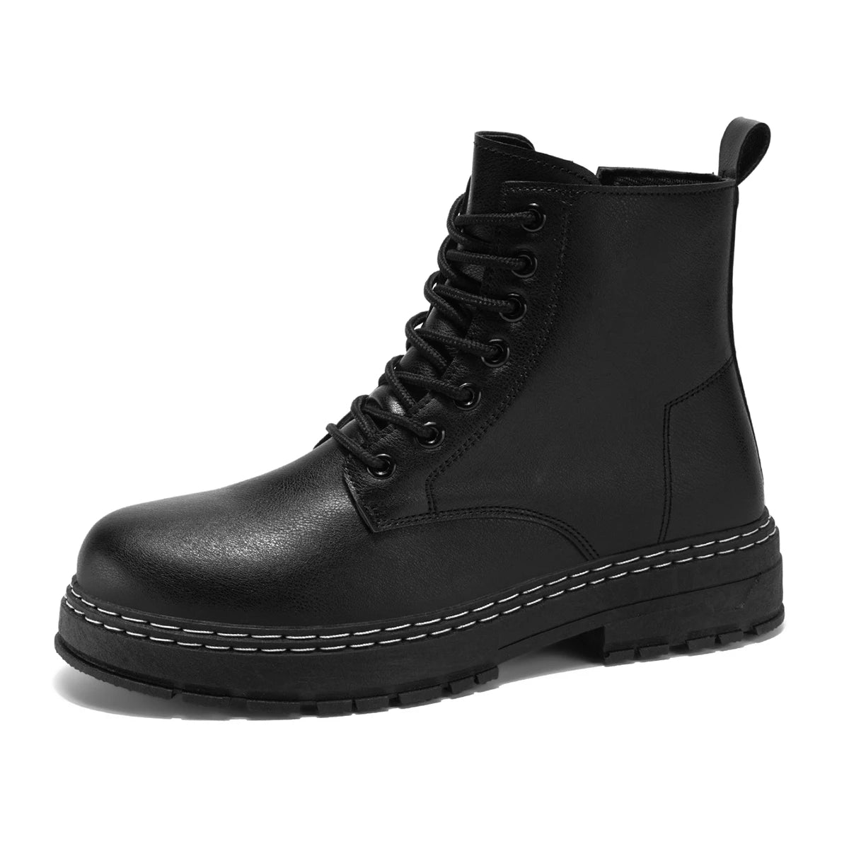 Botas jeans masculinas de cano alto, calçados esportivos casuais, botas masculinas da moda e da moda